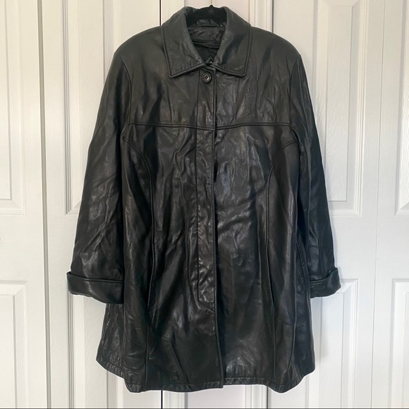 Men’s Buttery Soft Leather Lined Black Jacket L